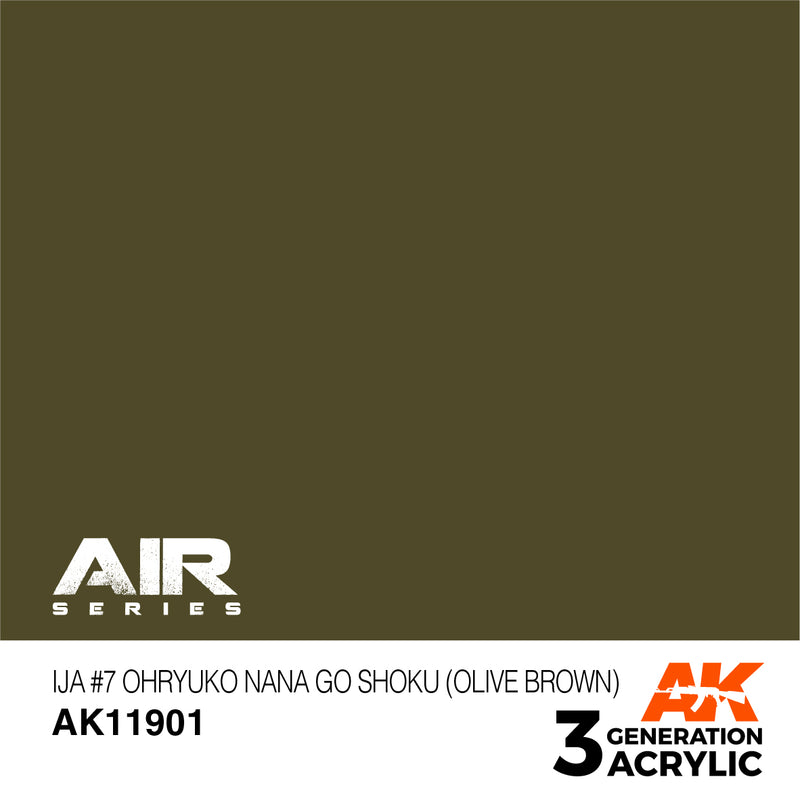 AK Interactive 3GEN Acrylic AIR - AK11901 IJA #7 Ohryuko Nana Go Shoku (Olive Brown)
