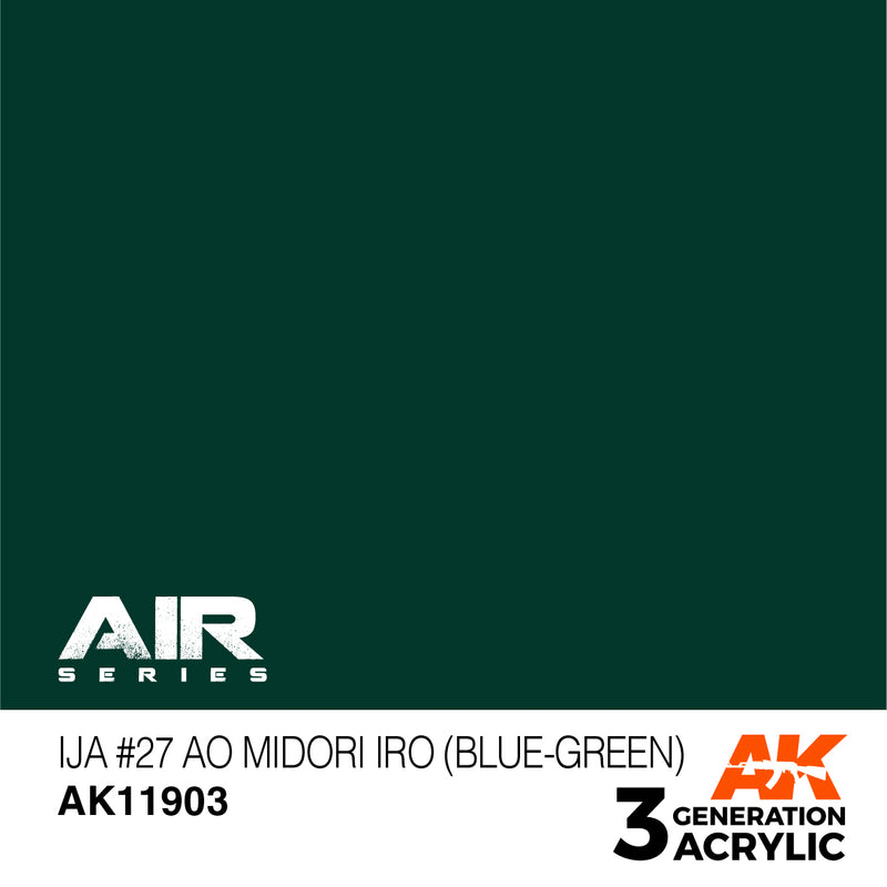 AK Interactive 3GEN Acrylic AIR - AK11903 IJA #27 Ao Midori iro (Blue-Green)