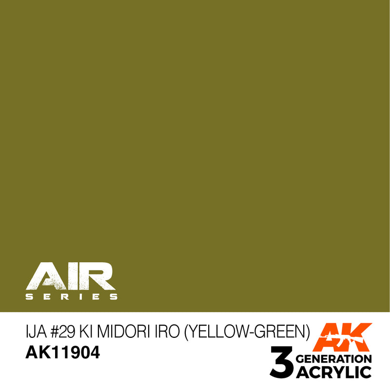 AK Interactive 3GEN Acrylic AIR - AK11904 IJA #29 Ki Midori iro (Yellow-Green)