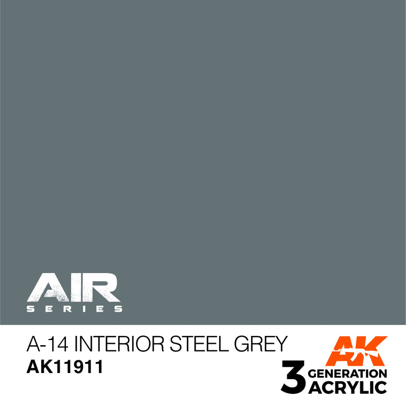 AK Interactive 3GEN Acrylic AIR - AK11911 A-14 Interior Steel Grey