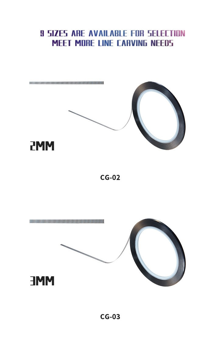 Dspiae Hard Edged Carving Guide Tape - 3mm (CG-03)