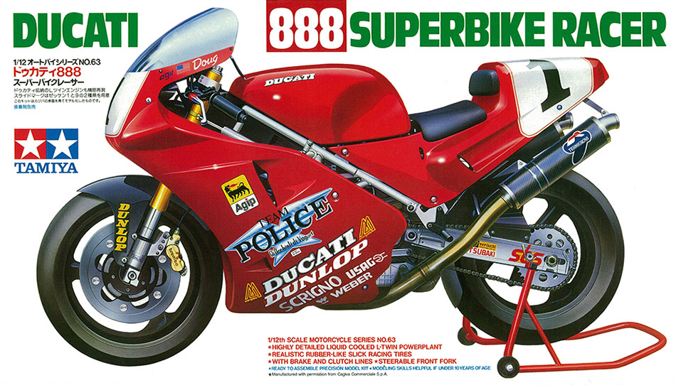 1/12 Ducati 888 Superbike Racer (Tamiya Motorcycle Series 63)