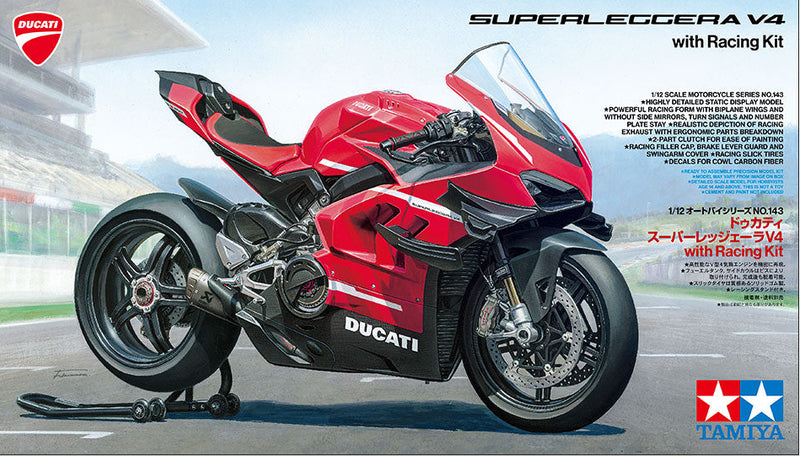 1/12 Ducati Superleggera V4 with Racing Kit (Tamiya Motorcycle Series 143)