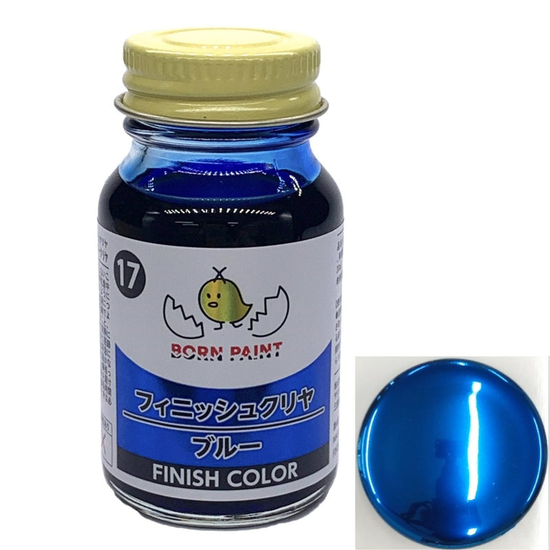 Born Paint 017 - Finish Clear Color Blue 30mL