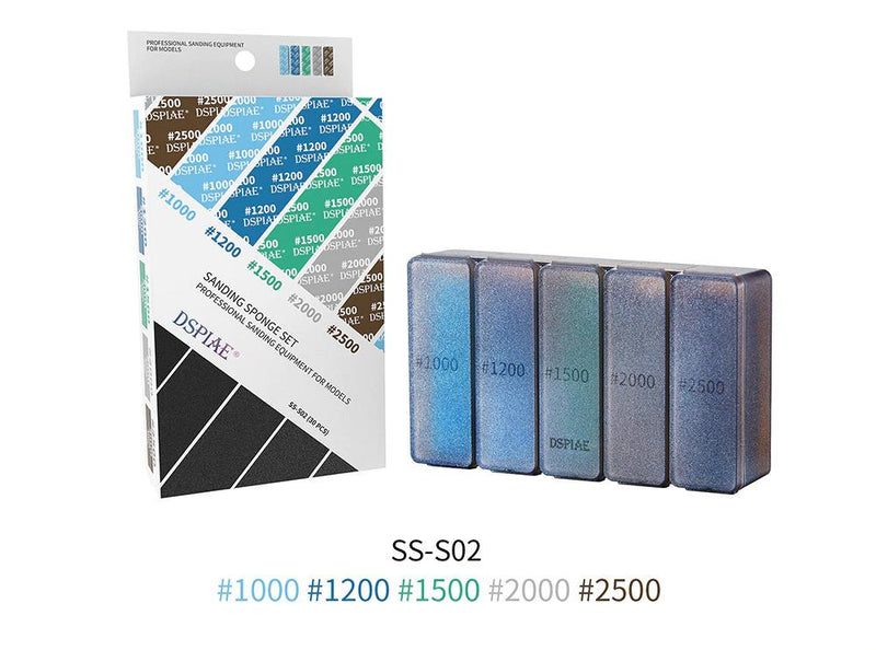 Dspiae #1000-#2500 Sanding Sponge Box Set 30Pcs (SS-S02)