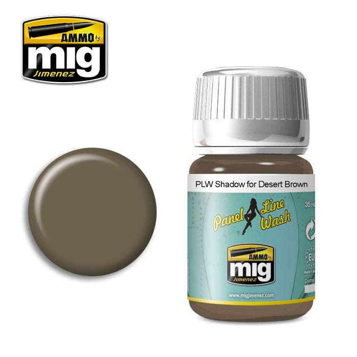 Ammo Mig Shadow for Desert Brown Panel Line Wash (A.MIG-1621)