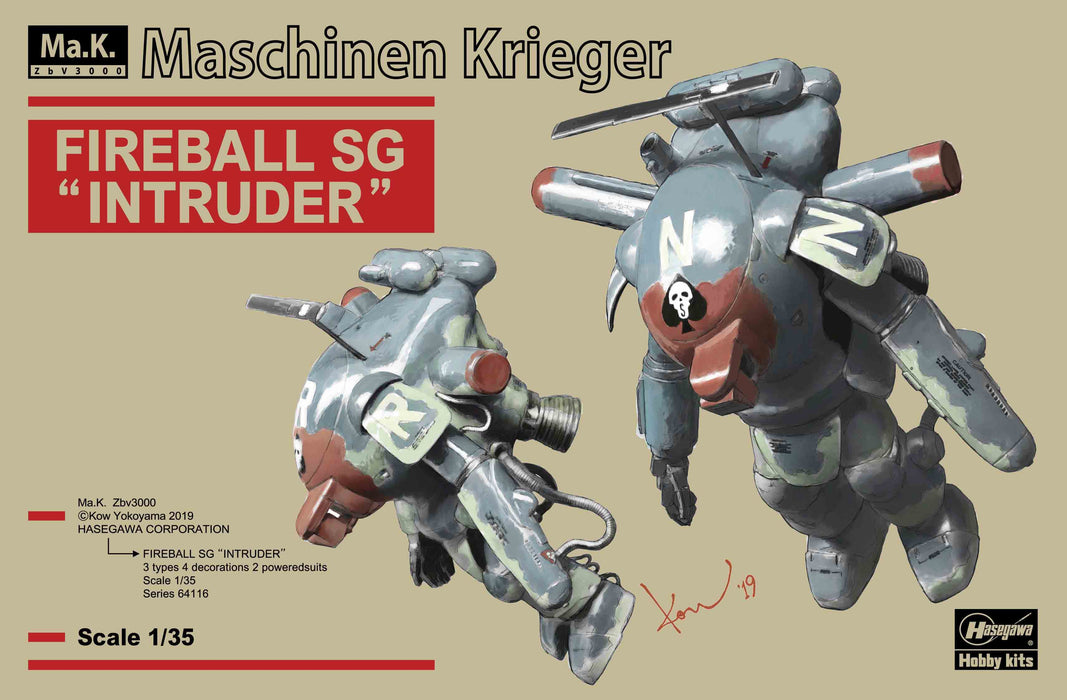 Ma.K Maschinen Krieger 1/35 Fireball SG INTRUDER (Two Kits in The Box)