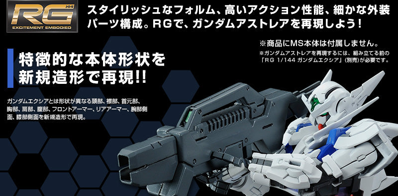 Premium Bandai Real Grade (RG) 1/144 Gundam Astraea Parts Set for RG Gundam Exia