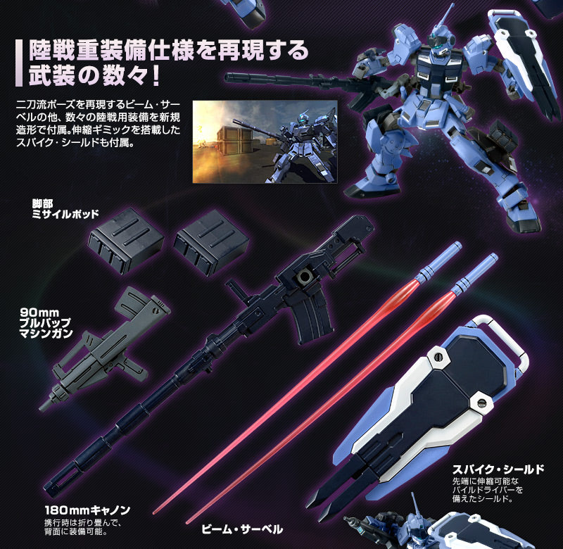 Premium Bandai High Grade (HG) HGUC 1/144 RX-80PR Pale Rider (Ground Heavy Equipment Type)