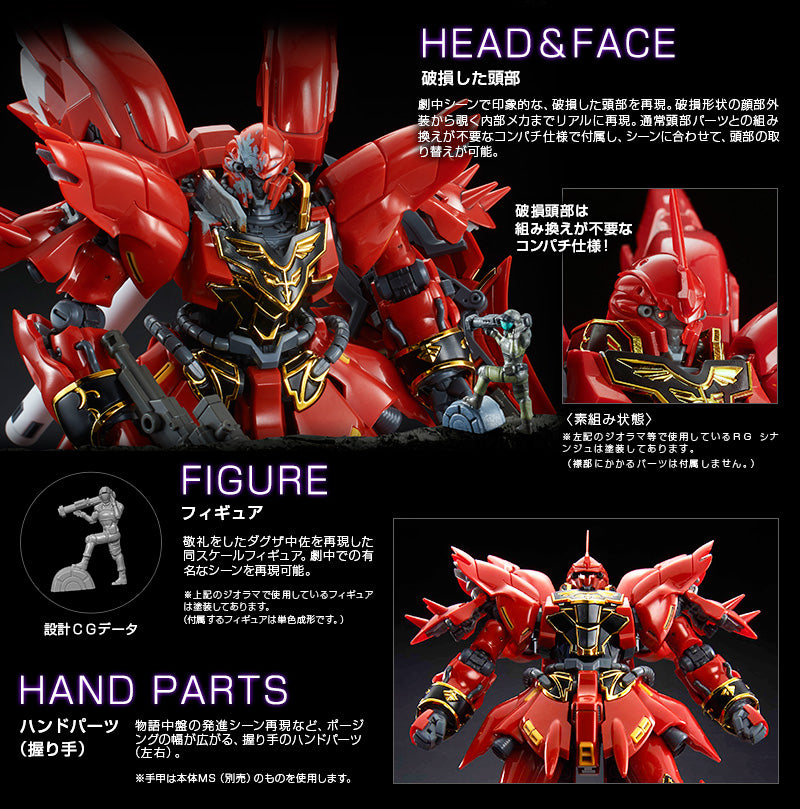 Premium Bandai Real Grade (RG) 1/144 Expansion Set for RG Sinanju