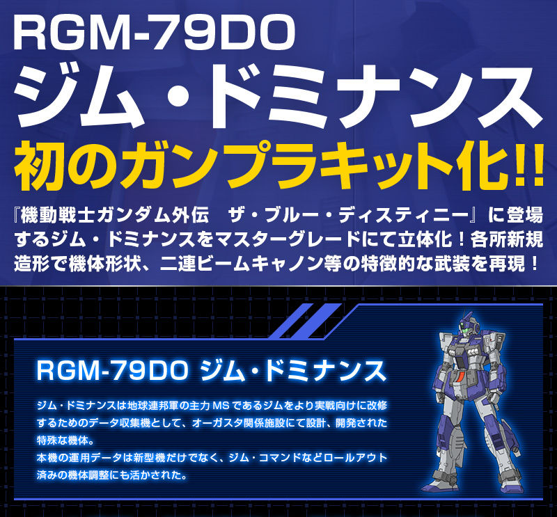 Premium Bandai Master Grade (MG) 1/100 RGM-79DO GM Dominance