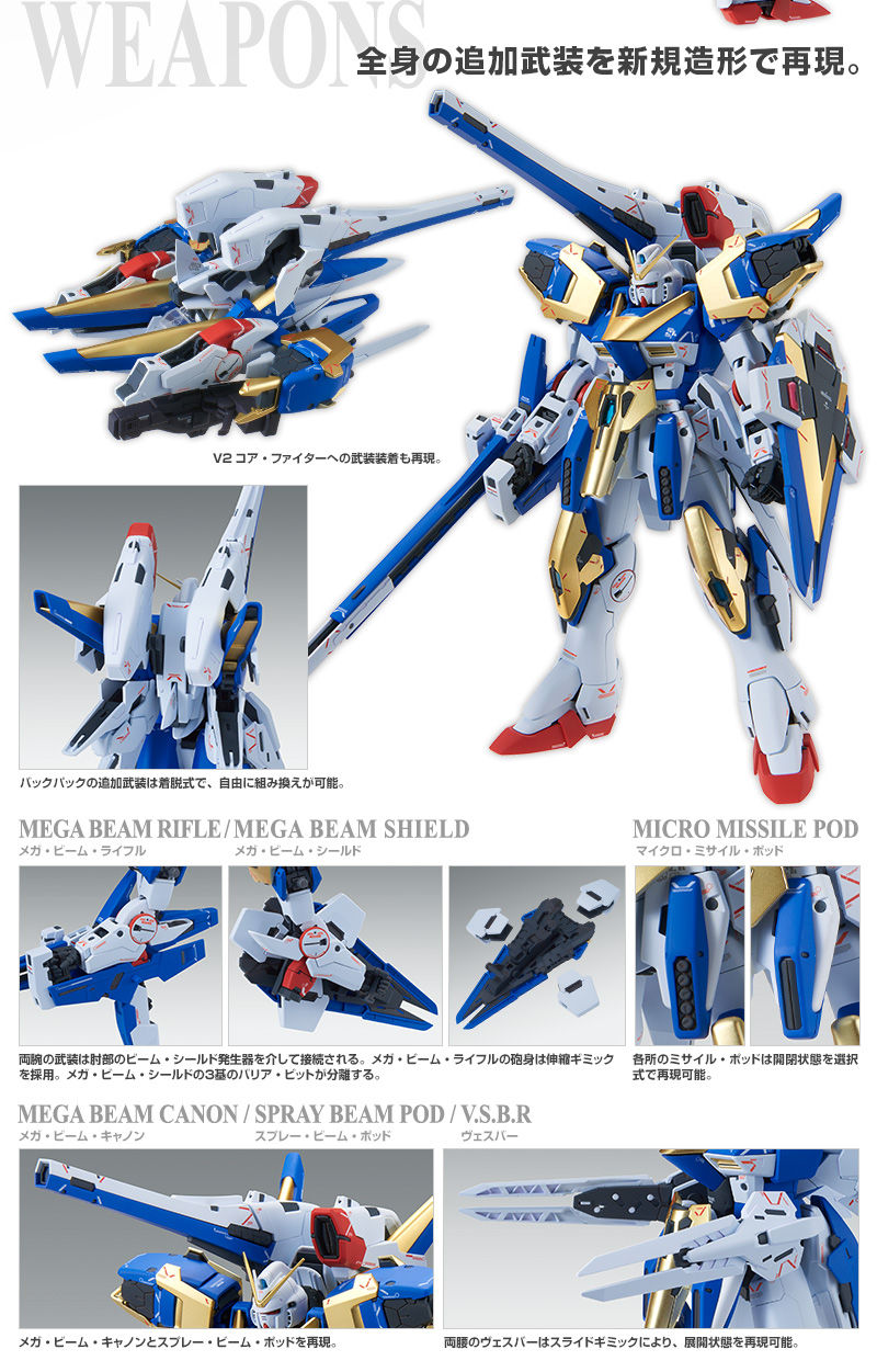 Premium Bandai Master Grade (MG) 1/100 LM314V23/24 Victory Two (V2) Assault Buster Gundam Ver.Ka