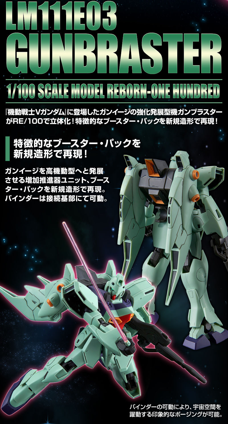 Premium Bandai RE/100 1/100 LM111E03 Gun Blaster