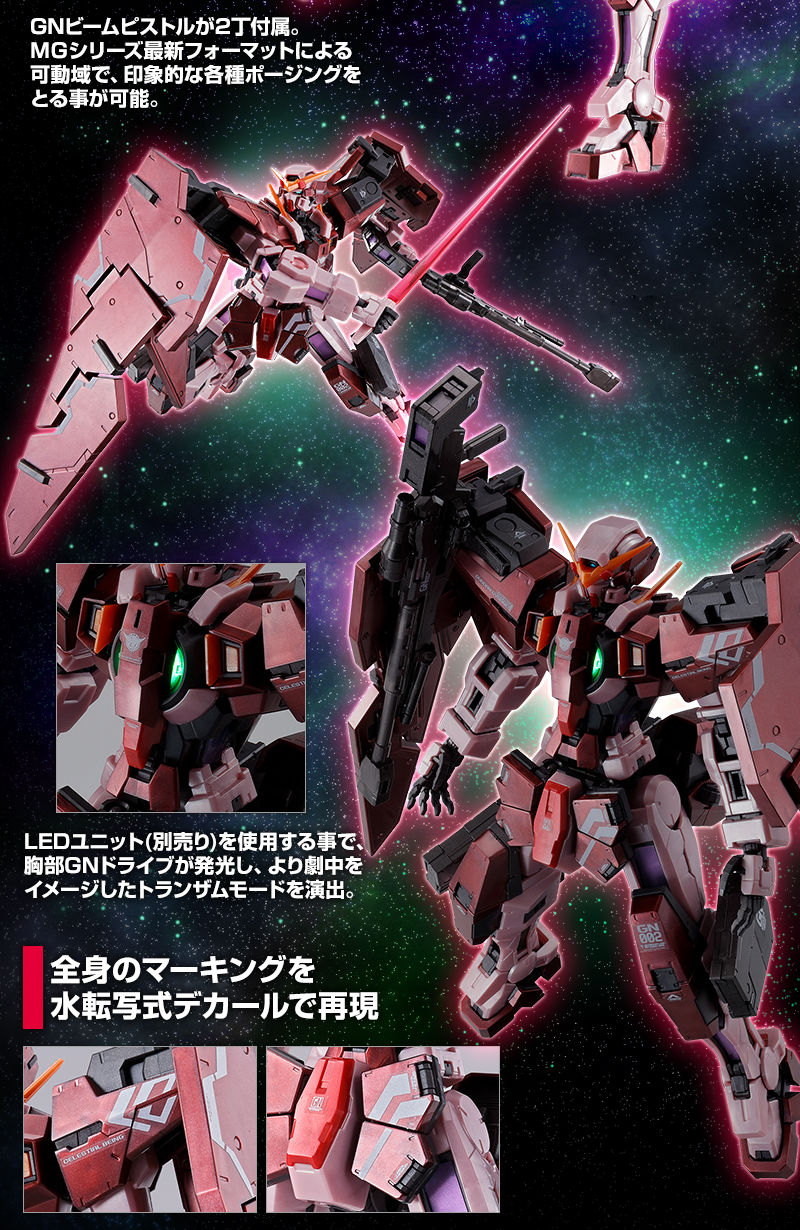 Premium Bandai Master Grade (MG) 1/100 GN-002 Gundam Dynames (Trans-Am Mode)[Metallic Gloss Injection]