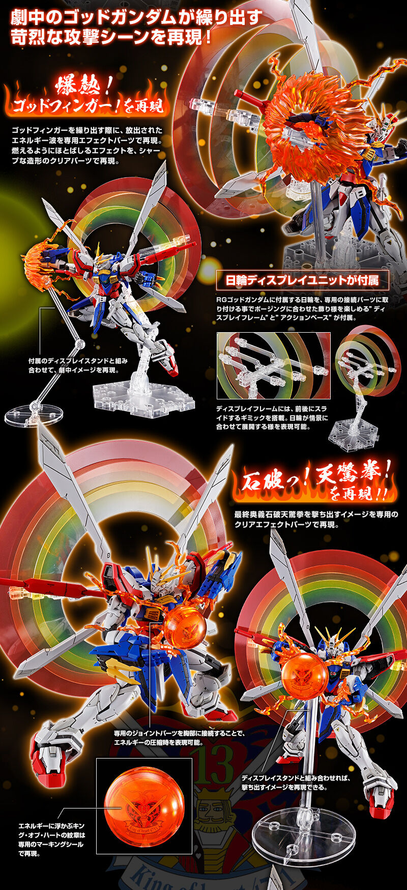 Premium Bandai Real Grade (RG) 1/144 Expansion Set for RG God Gundam