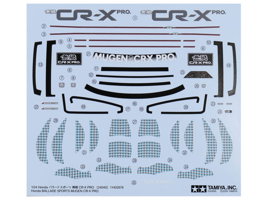 1/24 Honda Ballade Sports Mugen CR-X PRO. (Tamiya Sports Car Series 45)