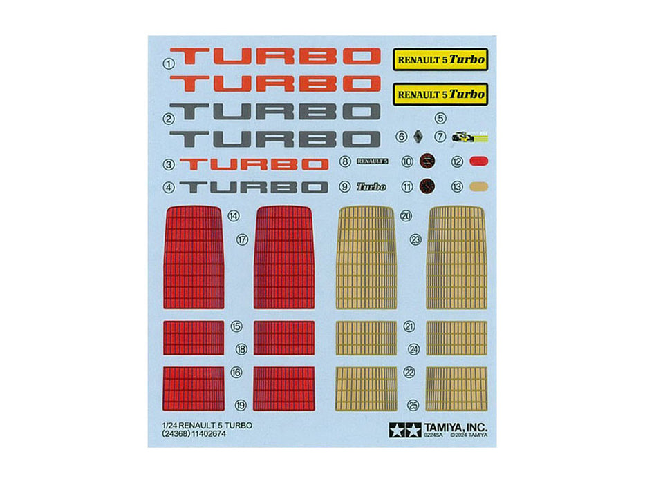 1/24 Renault 5 Turbo (Tamiya Sports Car Series 368)