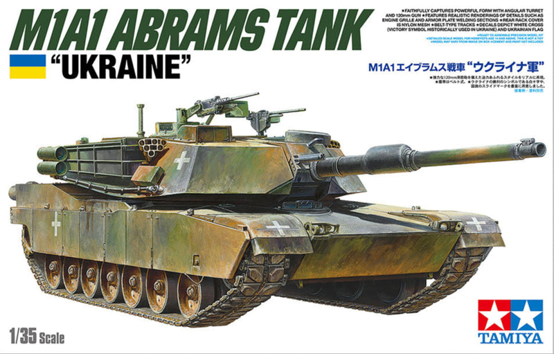 1/35 M1A1 Abrams Tank "Ukraine" (Tamiya 1/35 Military Miniature Series Limited Edition)