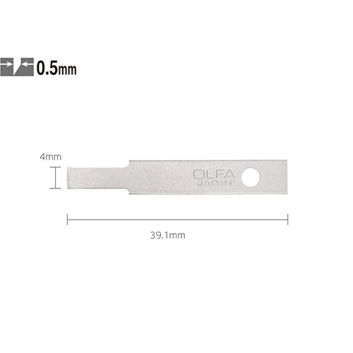 OLFA Replacement Blade for Art Knife Pro (Thin Flat Blade) - Pack of 5 (Japan Version: XB157N)