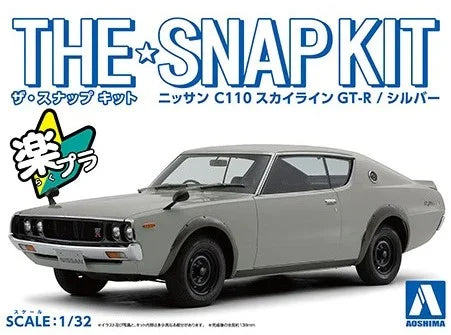 1/32 Nissan C110 Skyline GT-R (Silver) (Aoshima The Snap Kit Series No.18A)