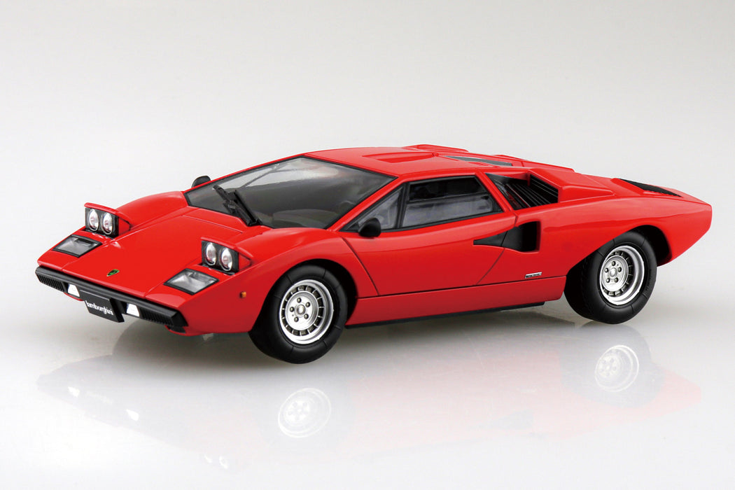 1/32 Lamborghini Countach LP400 (Red) (Aoshima The Snap Kit Series No.20A)