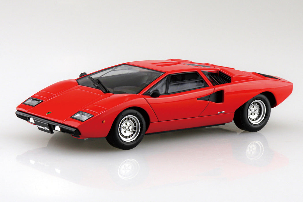 1/32 Lamborghini Countach LP400 (Red) (Aoshima The Snap Kit Series No.20A)