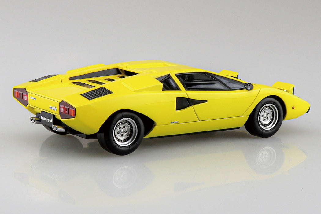 1/32 Lamborghini Countach LP400 (Yellow) (Aoshima The Snap Kit Series No.20B)