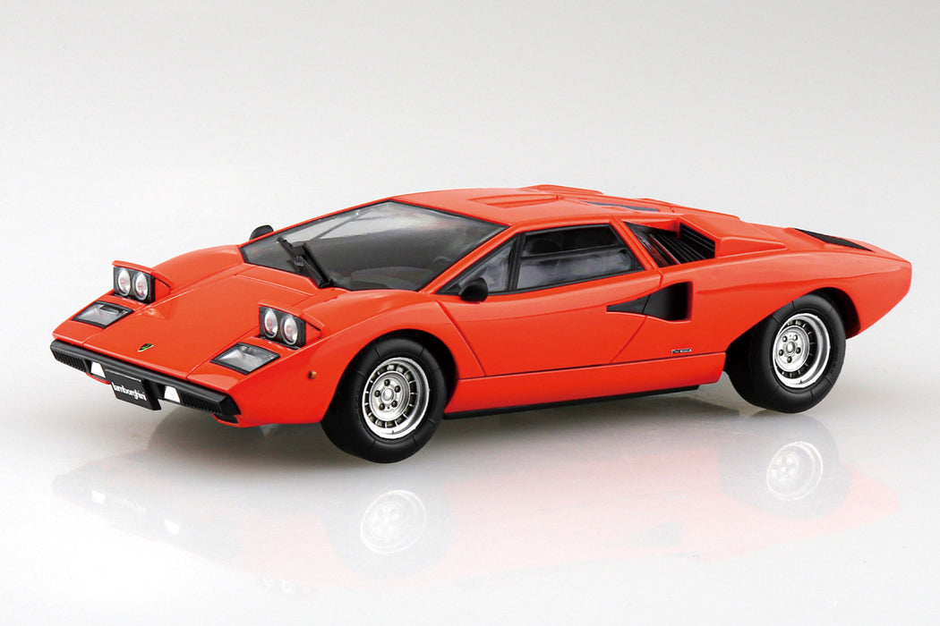 1/32 Lamborghini Countach LP400 (Orange) (Aoshima The Snap Kit Series No.20C)