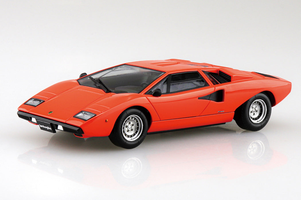 1/32 Lamborghini Countach LP400 (Orange) (Aoshima The Snap Kit Series No.20C)