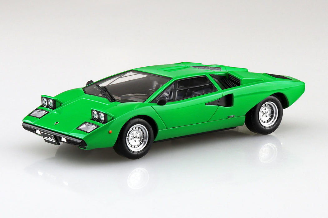 1/32 Lamborghini Countach LP400 (Green) (Aoshima The Snap Kit Series No.20D)