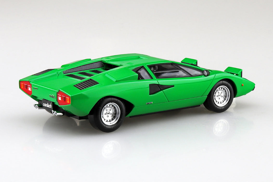 1/32 Lamborghini Countach LP400 (Green) (Aoshima The Snap Kit Series No.20D)