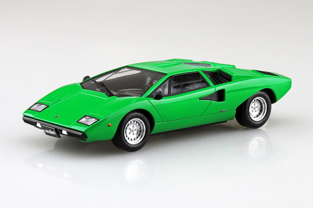 1/32 Lamborghini Countach LP400 (Green) (Aoshima The Snap Kit Series No.20D)