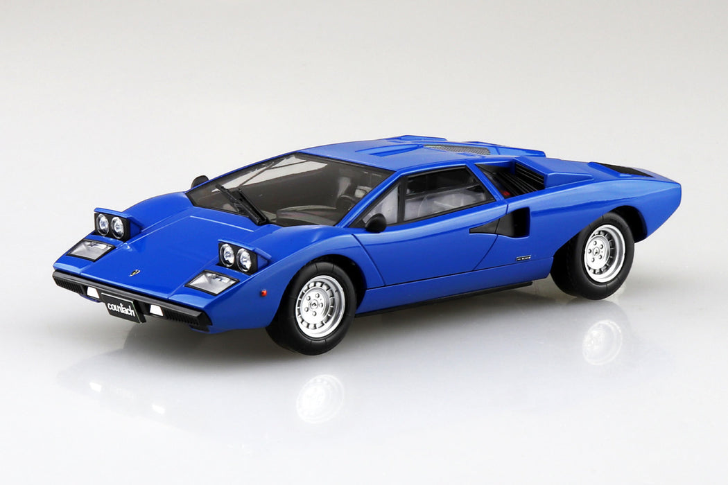 1/32 Lamborghini Countach LP400 (Blue) (Aoshima The Snap Kit Series No.20E)