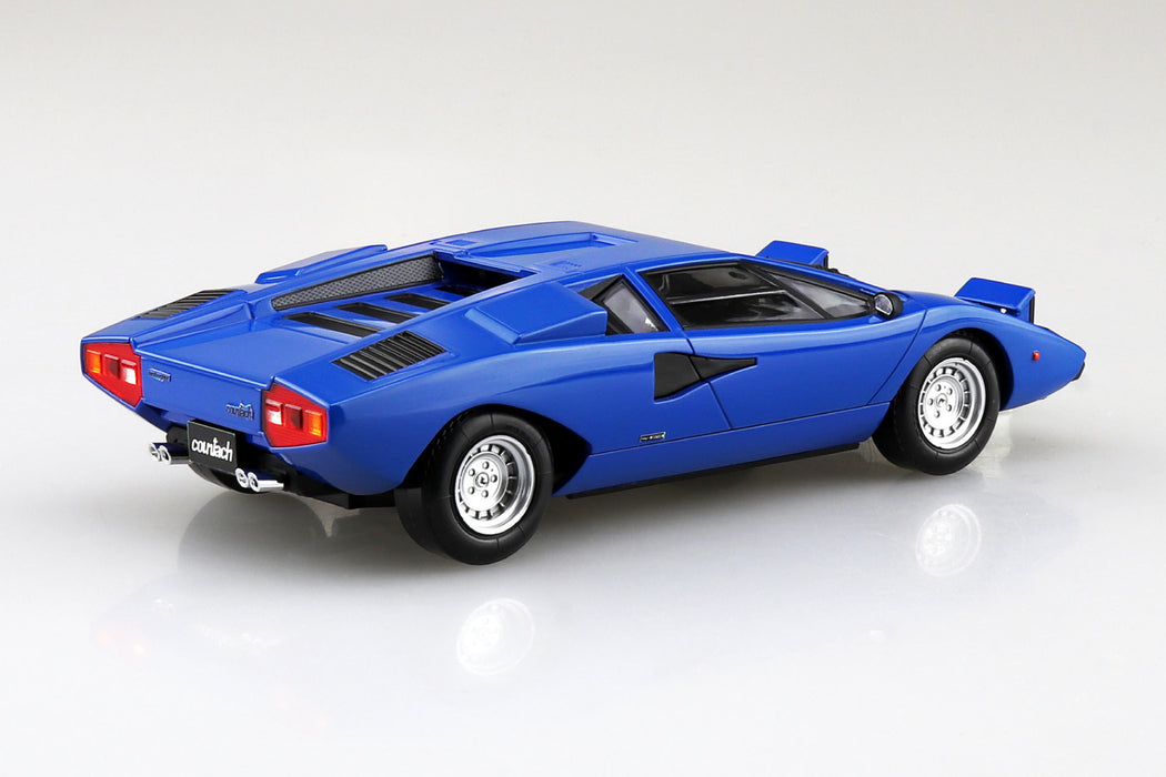 1/32 Lamborghini Countach LP400 (Blue) (Aoshima The Snap Kit Series No.20E)