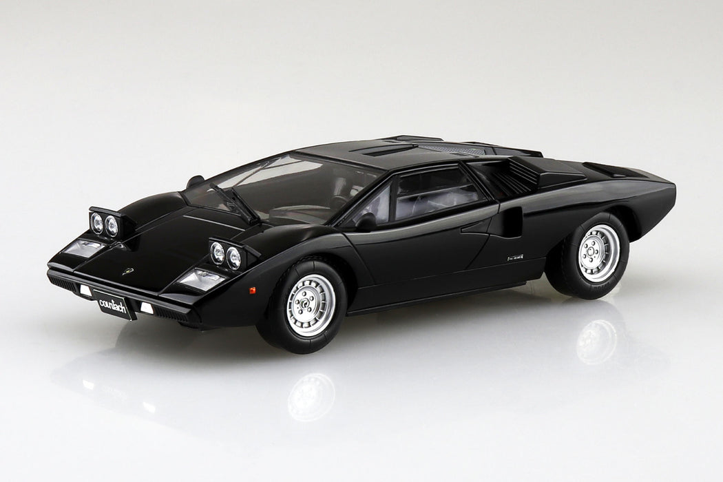 1/32 Lamborghini Countach LP400 (Black) (Aoshima The Snap Kit Series No.20F)