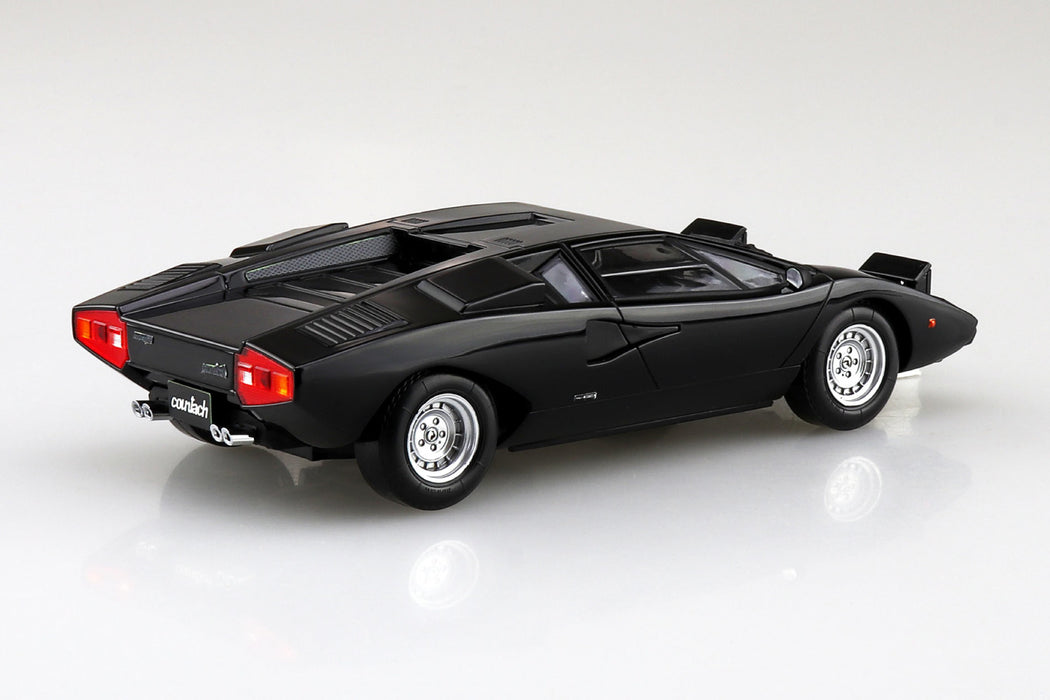 1/32 Lamborghini Countach LP400 (Black) (Aoshima The Snap Kit Series No.20F)