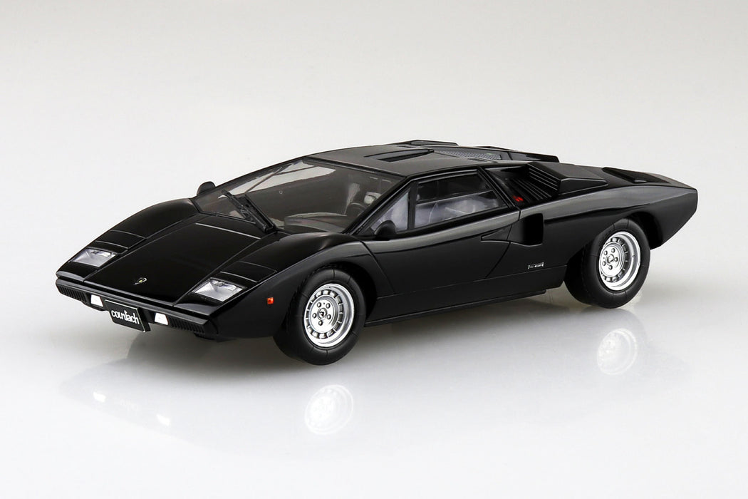 1/32 Lamborghini Countach LP400 (Black) (Aoshima The Snap Kit Series No.20F)