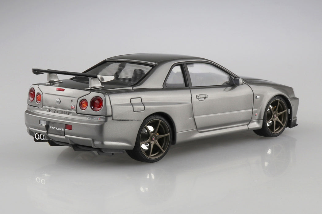 1/24 Nissan BNR34 Skyline GT-R V-Spec II '00 Pre-Painted Sparkling Silver (Aoshima 1/24 Pre-painted Series No.03-D)