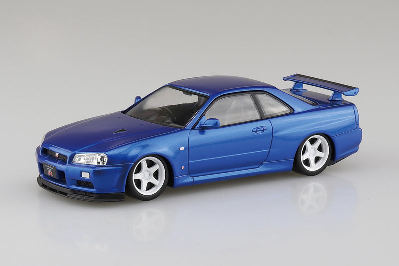 1/32 Nissan R34 Skyline GT-R Custom Wheel (Bayside Blue) (Aoshima The Snap Kit Series No.11-SP1)