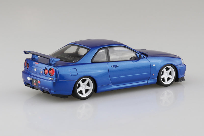 1/32 Nissan R34 Skyline GT-R Custom Wheel (Bayside Blue) (Aoshima The Snap Kit Series No.11-SP1)