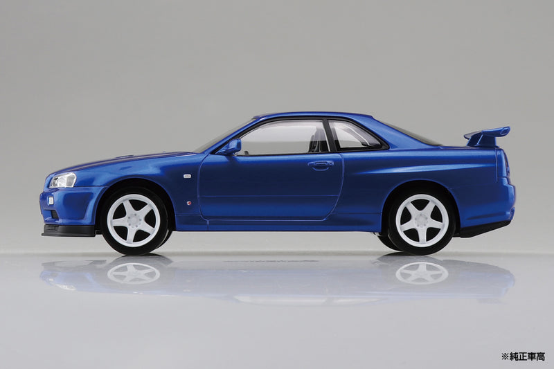 1/32 Nissan R34 Skyline GT-R Custom Wheel (Bayside Blue) (Aoshima The Snap Kit Series No.11-SP1)