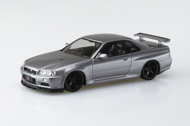 1/32 Nissan R34 Skyline GT-R Custom Wheel (Athlete Silver) (Aoshima The Snap Kit Series No.11-SP4)