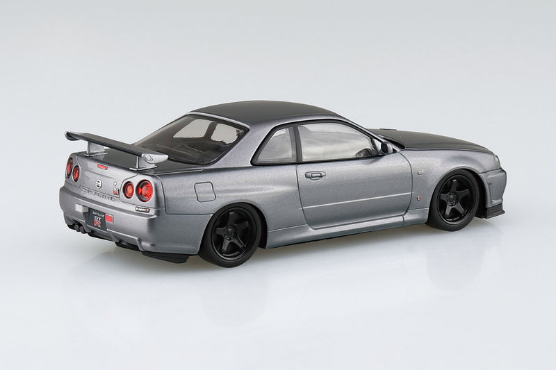 1/32 Nissan R34 Skyline GT-R Custom Wheel (Athlete Silver) (Aoshima The Snap Kit Series No.11-SP4)