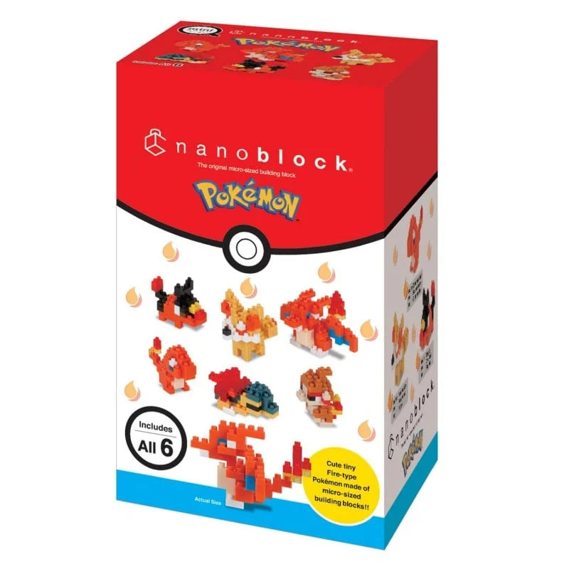 nanoblock Mininano Series - Pokemon - Type Fire Set 1 (Full Set of 6)