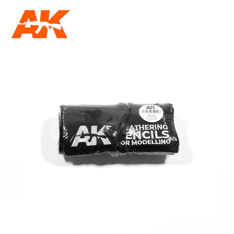 AK Interactive Weathering Pencils - AK10048 Full Range Cloth Case (All 37 Waterpencil Colors)