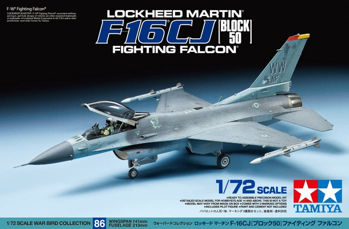 1/72 Lockheed Martin F-16CJ [Block 50] Fighting Flacon (Tamiya War Bird Collection No.86)