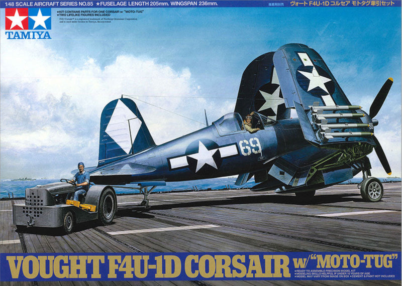 1/48 Vought F4U-1D Corsair w/ "Moto-Tug" (Tamiya 1/48 Aircraft Series No.85)