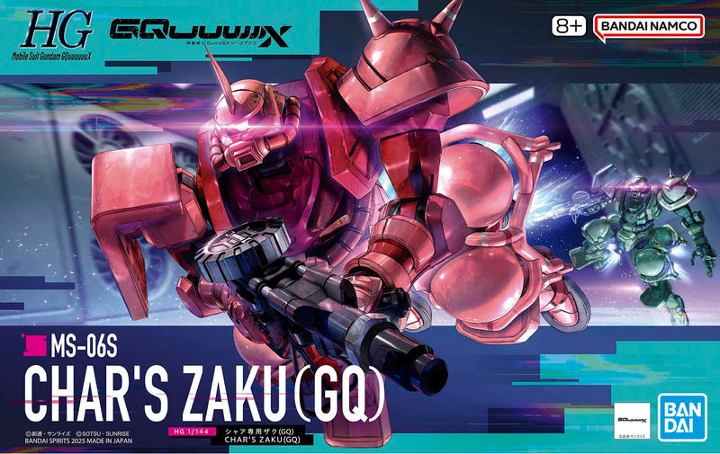 High Grade (HG) Mobile Suit Gundam GQuuuuuuX 1/144 MS-06S Char's Zaku (GQ)