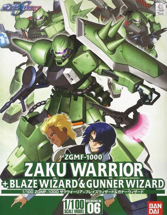 Gundam Seed Destiny 1/100 ZGMF-1000 Zaku Warrior + Blaze Wizard & Gunner Wizard