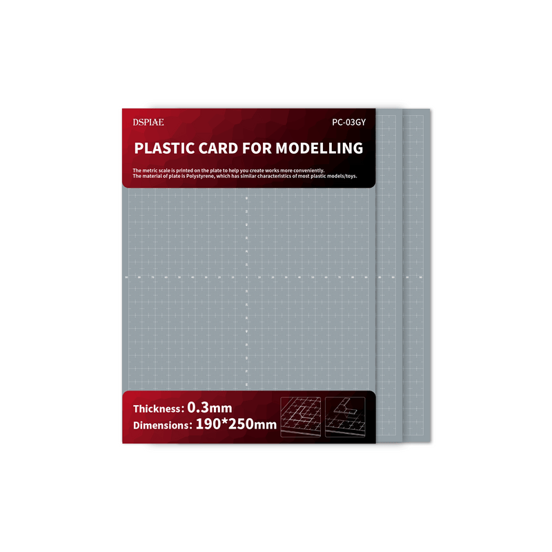 DSPIAE Customization Plastic Plate for Models - 0.3mm (PC-03GY)